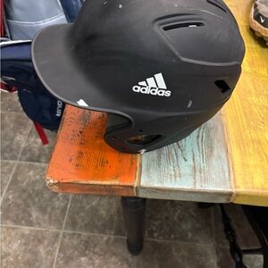 Adidas Matte Black Sports Baseball Helmet